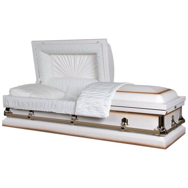 Brewster White Metal Casket